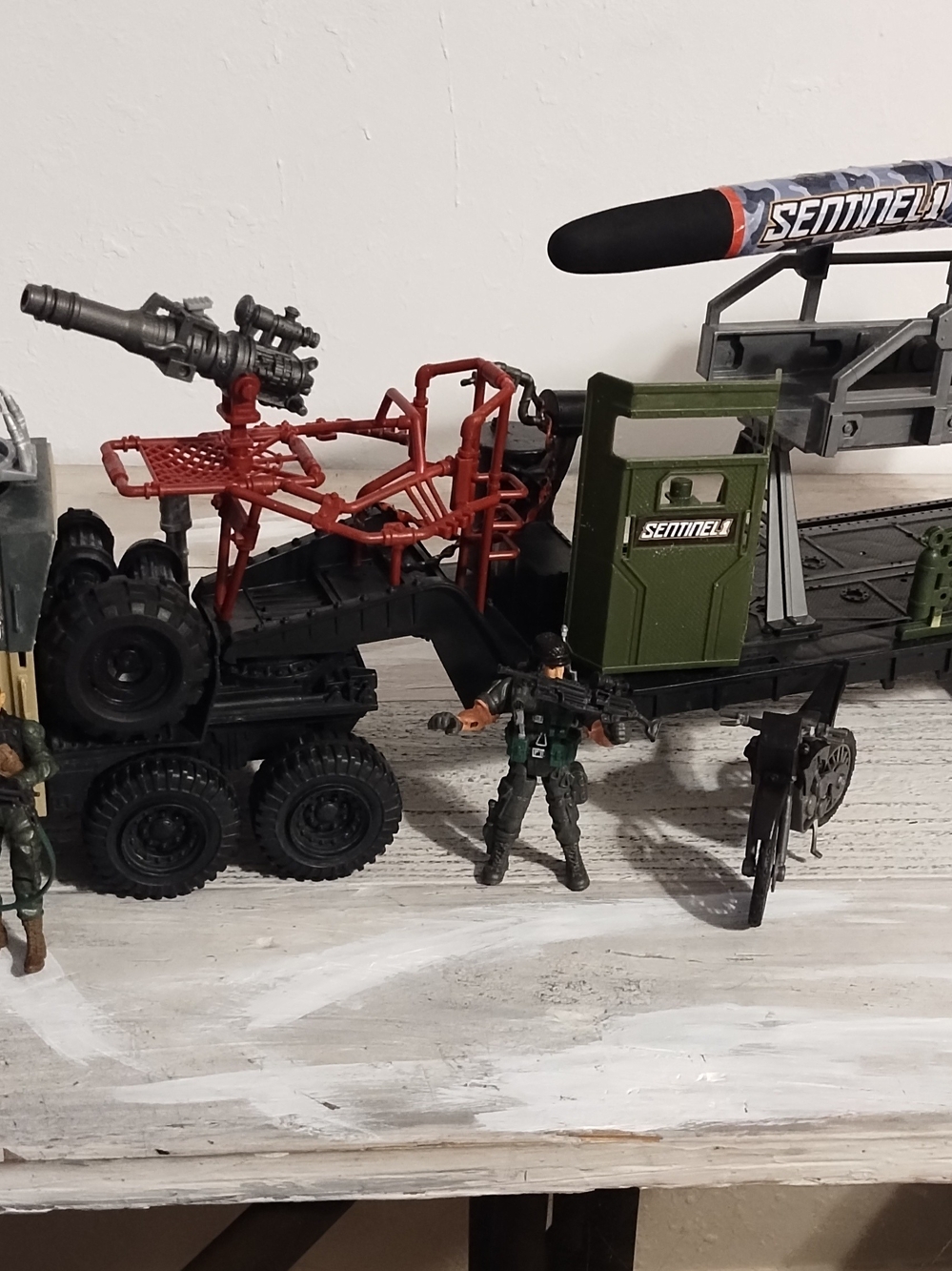 Military Transport Playset - Green and Red Tactical Truck